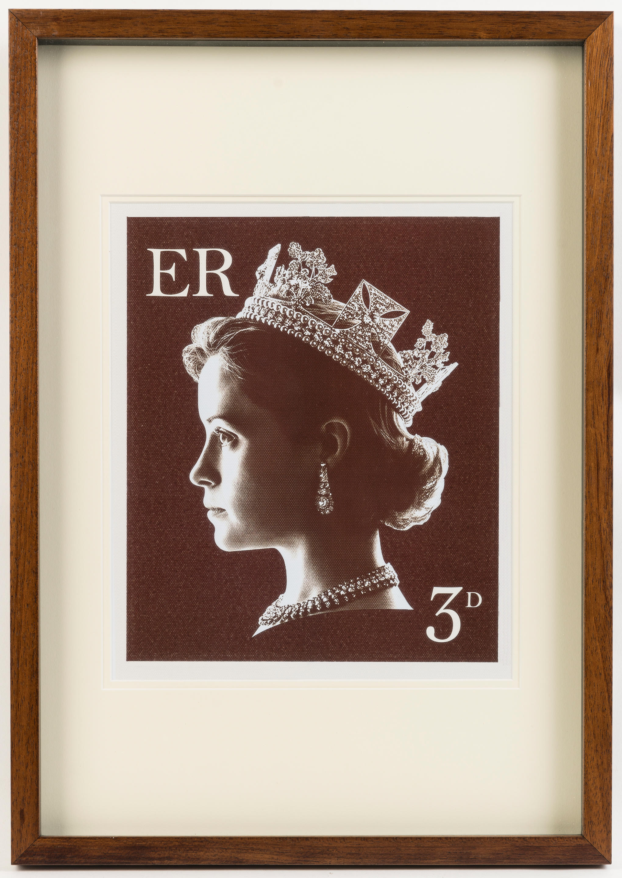 Appraisal: CLAIRE FOY AS THE QUEEN A FRAMED DIGITAL PRINT OF