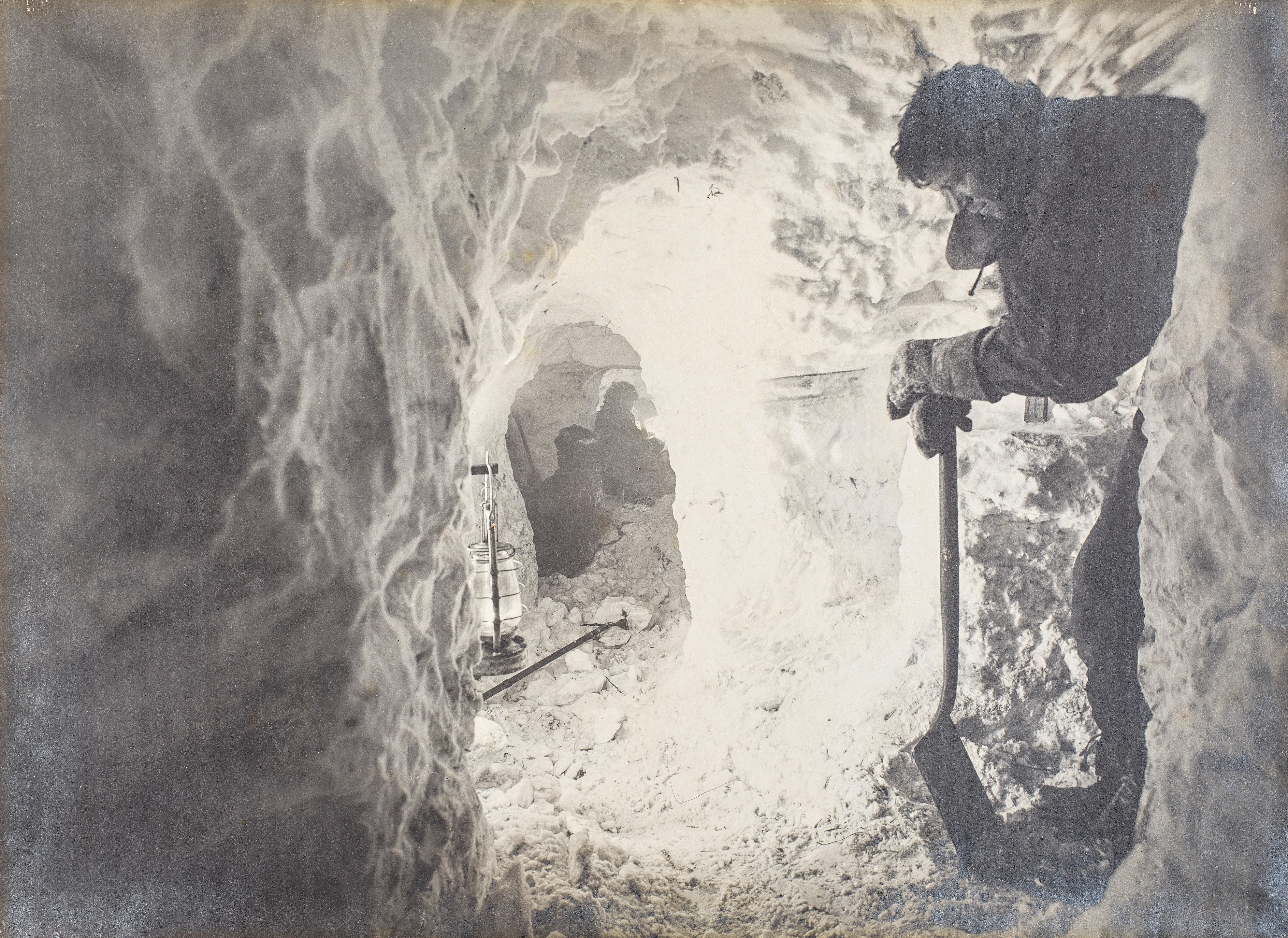 Appraisal: HURLEY FRANK 'In the Catacombs' leading to the hut at