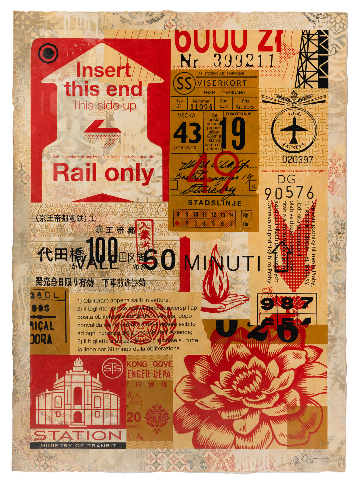 Appraisal: Shepard Fairey American b Station to Station screenprint on HPM