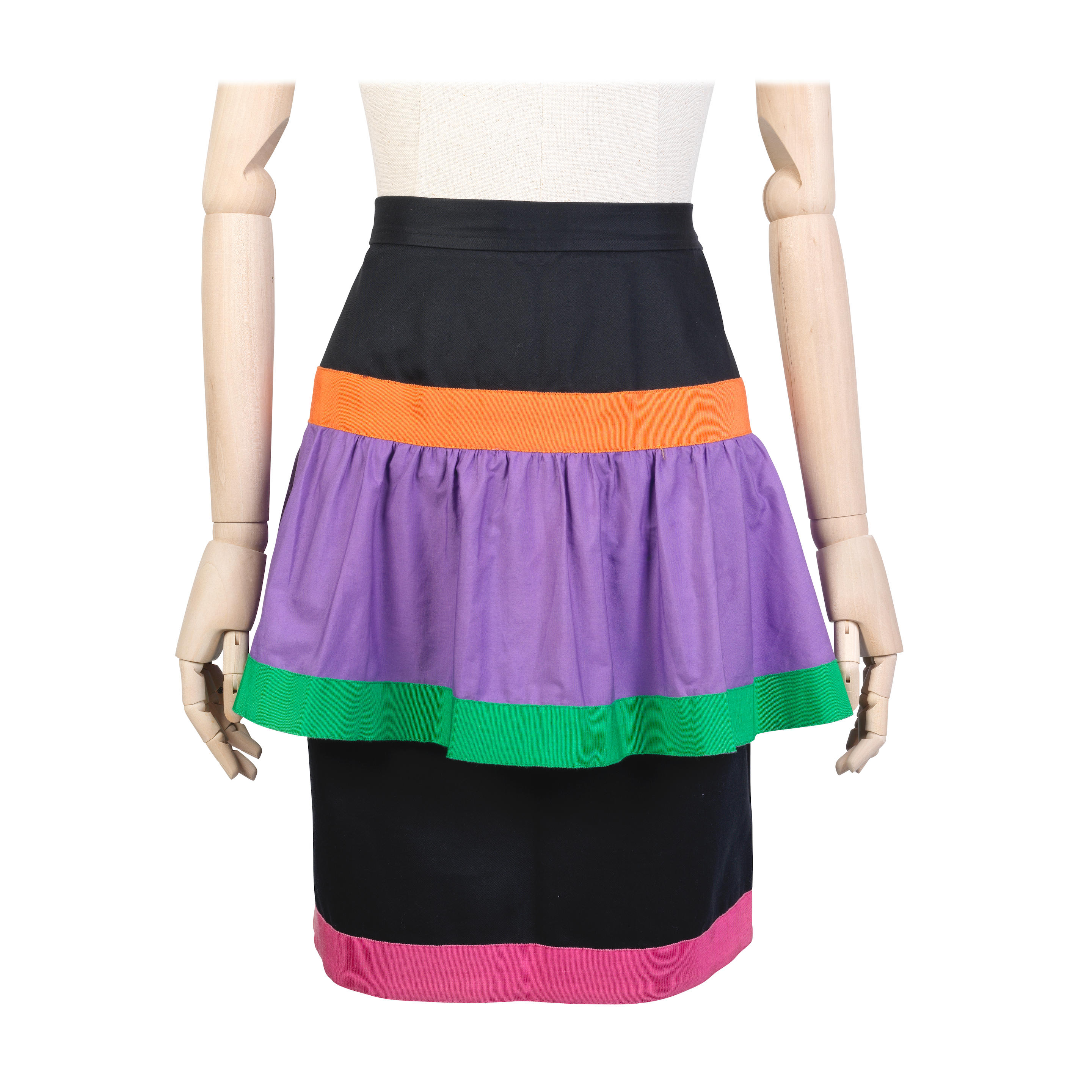 Appraisal: YVES SAINT LAURENT A MULTICOLOUR COTTON RA-RA SKIRT Spring Summer