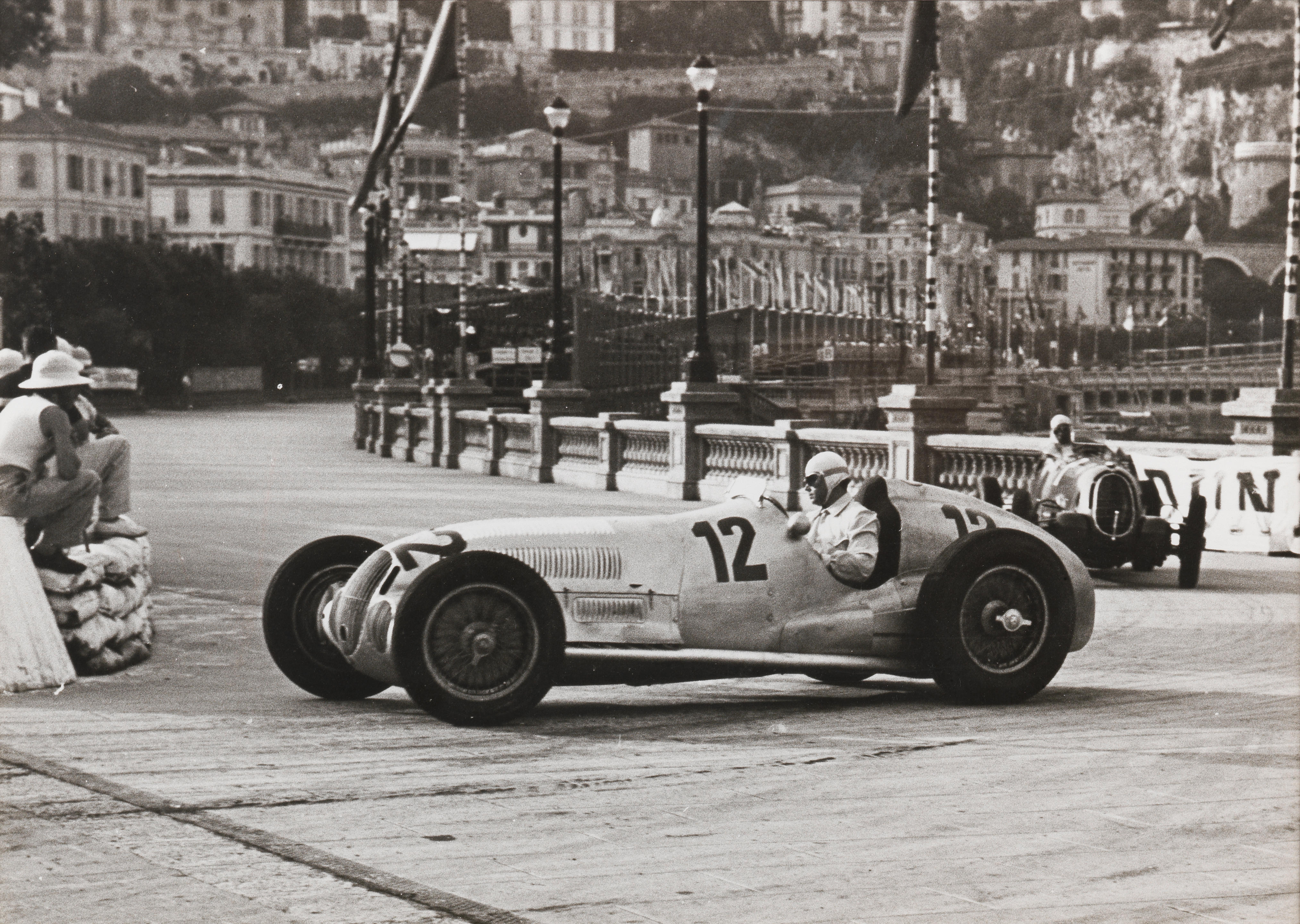 Appraisal: GRAND PRIX DE MONACO MONOCHROME PHOTOGRAPH depicting Cristian Kautz in