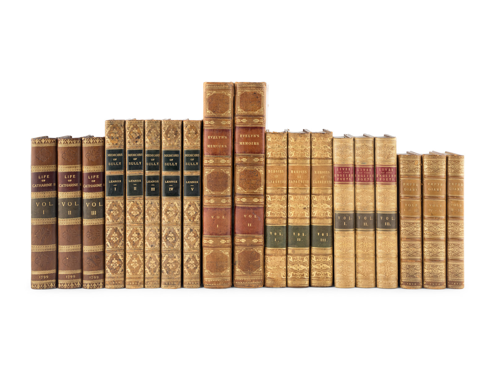 Appraisal: BINDINGS -- MEMOIRS -- BIOGRAPHY A group of works most