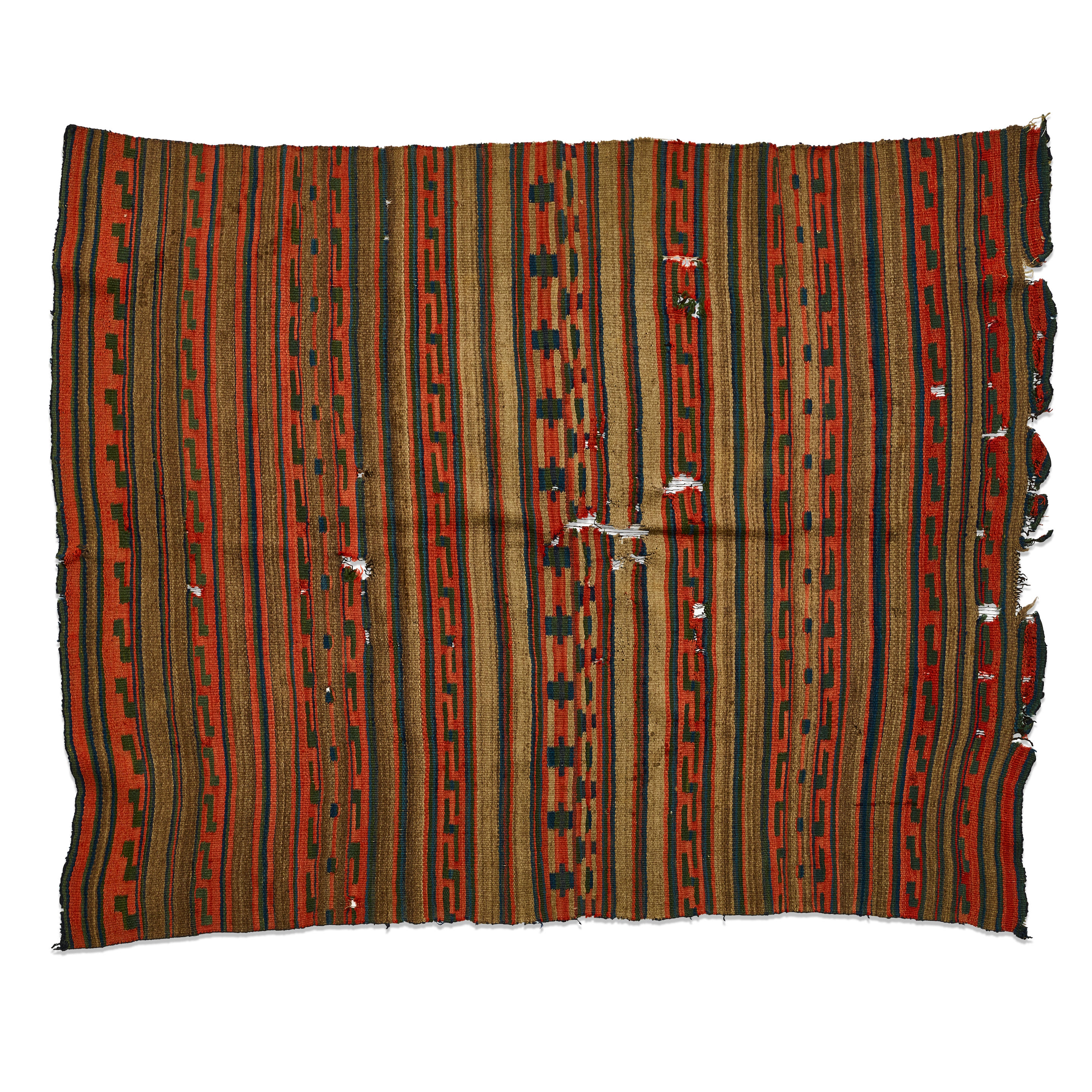 Appraisal: A DIN NAVAJO OR ZUNI LATE CLASSIC WEAVING Designed with