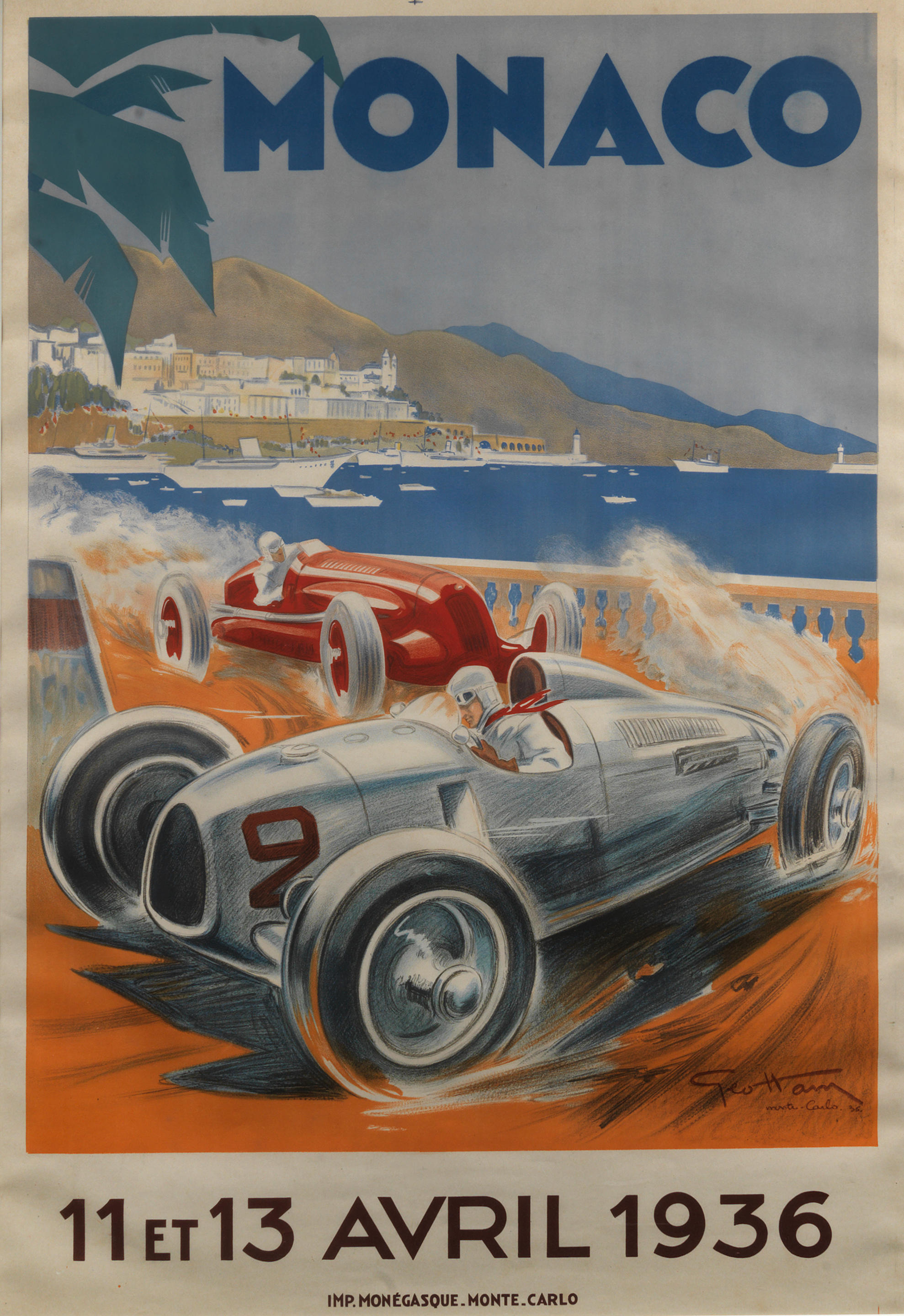 Appraisal: A MONACO GRAND PRIX RACE POSTER AFTER GEO HAM GEORGES