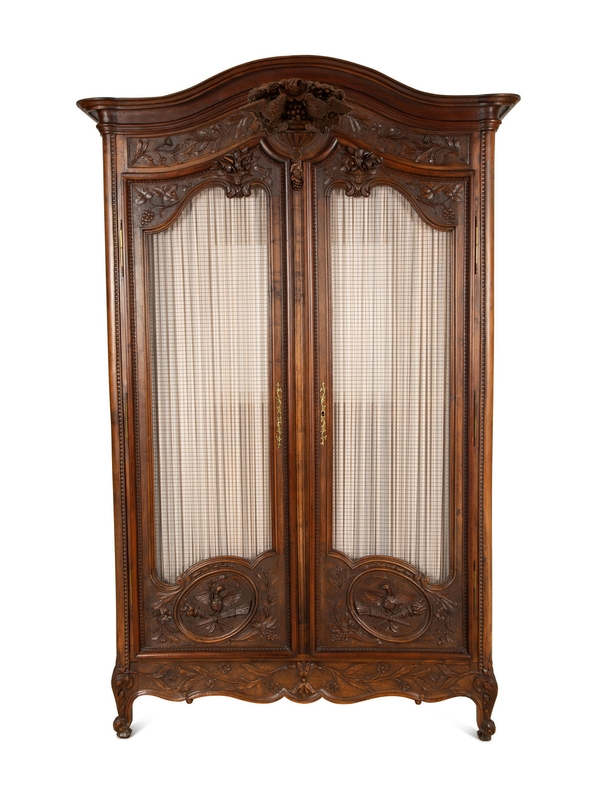 Appraisal: A Louis XV Provincial Style Mahogany Armoire th Century Height