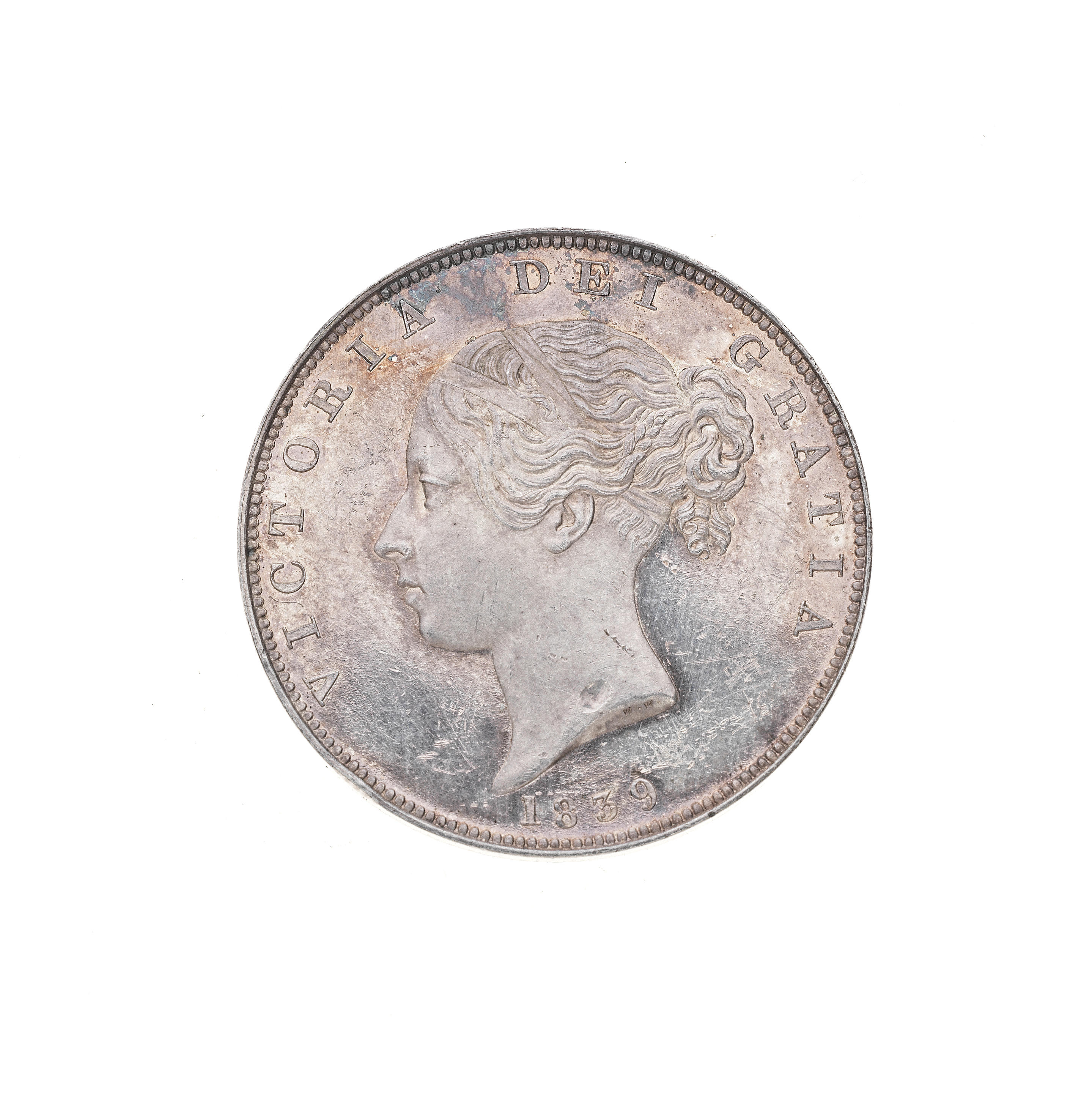 Appraisal: VICTORIA Proof Halfcrown young head left WW incuse on trun