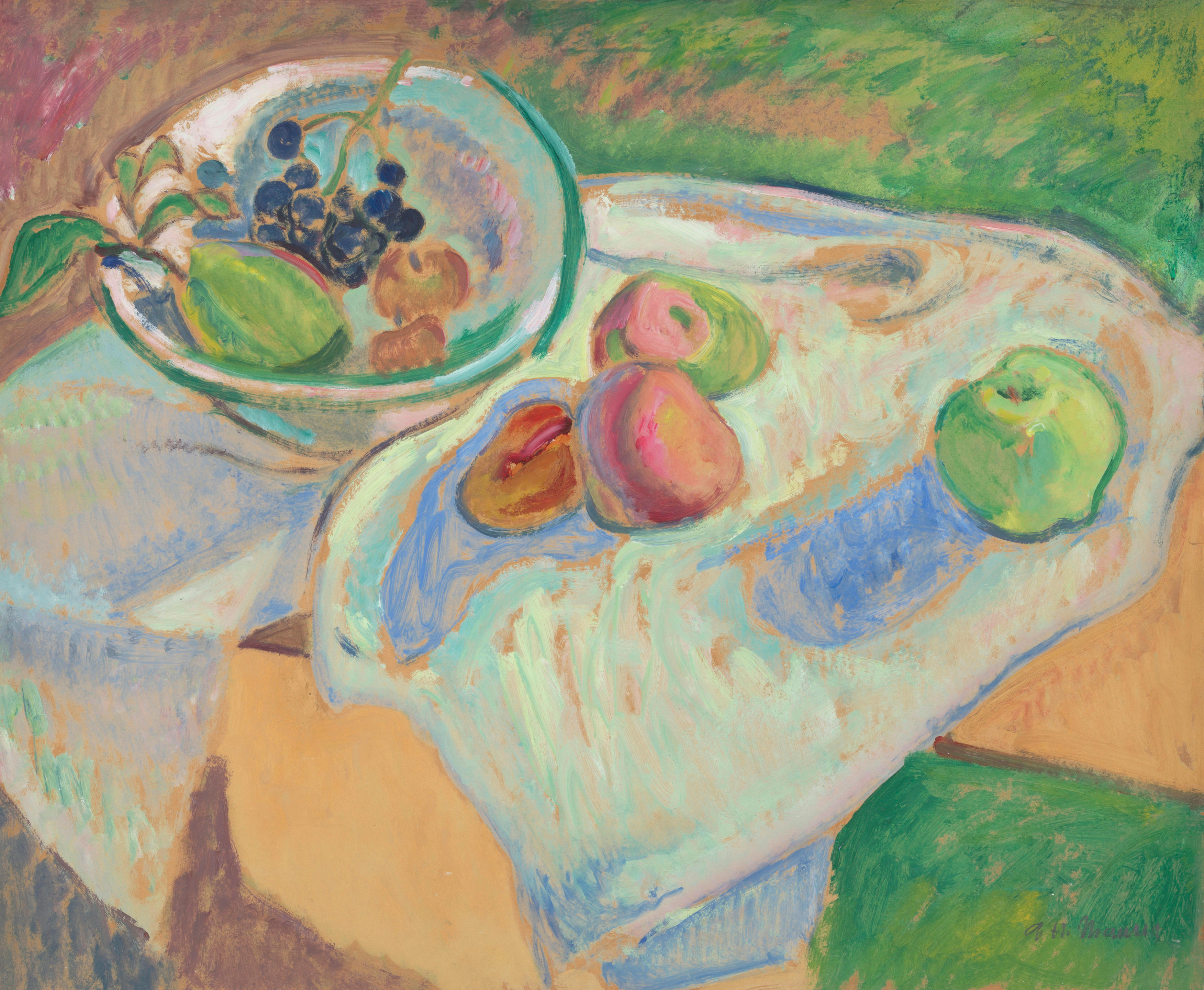 Appraisal: ALFRED HENRY MAURER - Fruit Still Life signed 'A H