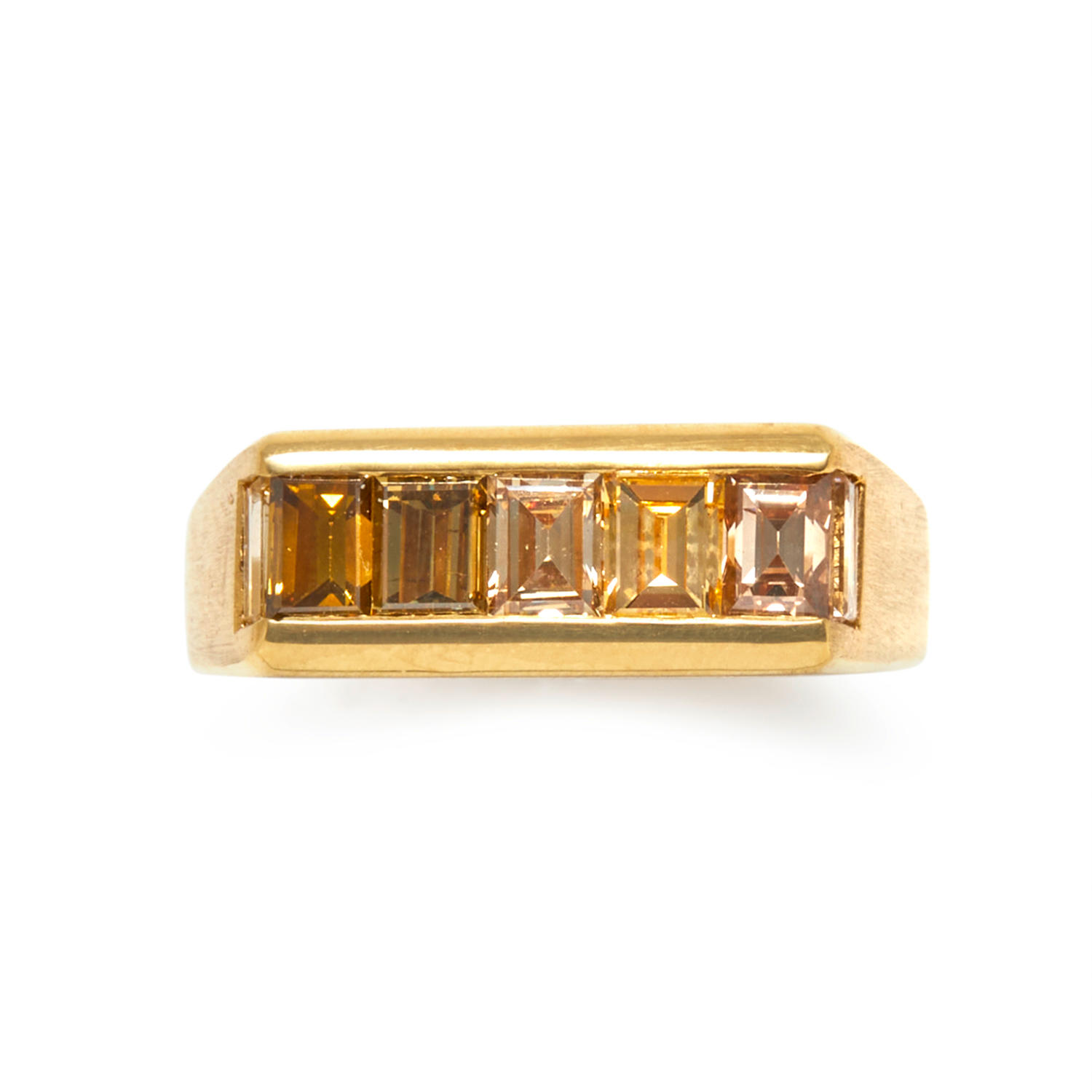 Appraisal: KURT WAYNE AN K GOLD AND COLORED DIAMOND RING With