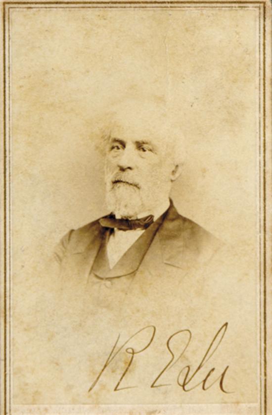 Appraisal: Robert E Lee signature on carte de visite circa ink