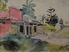 Appraisal: Donald Friend - Port Douglas watercolour and pen signed dated