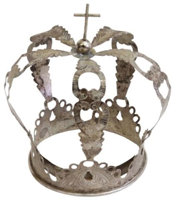 Appraisal: Spanish Colonial style silver content unknown saint's crown to be