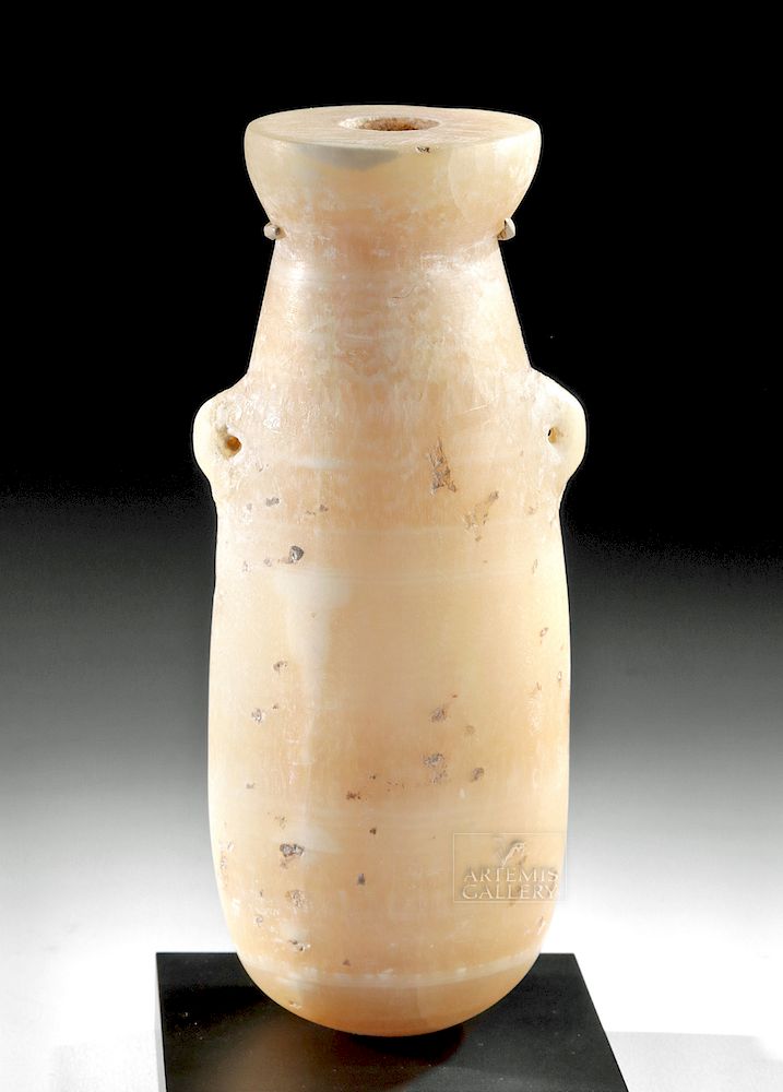 Appraisal: Egyptian Late Period Alabaster Alabastron Egypt Late Dynastic Period th