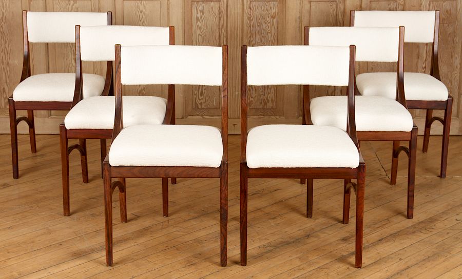 Appraisal: SET ROSEWOOD ITALIAN ICO PARISI DINING CHAIRS A set of