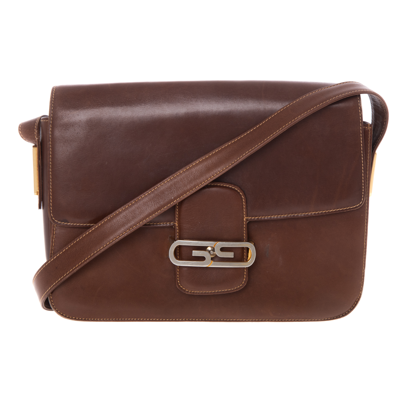 Appraisal: A GUCCI BROWN SHOULDER BAG A brown leather Gucci Shoulder