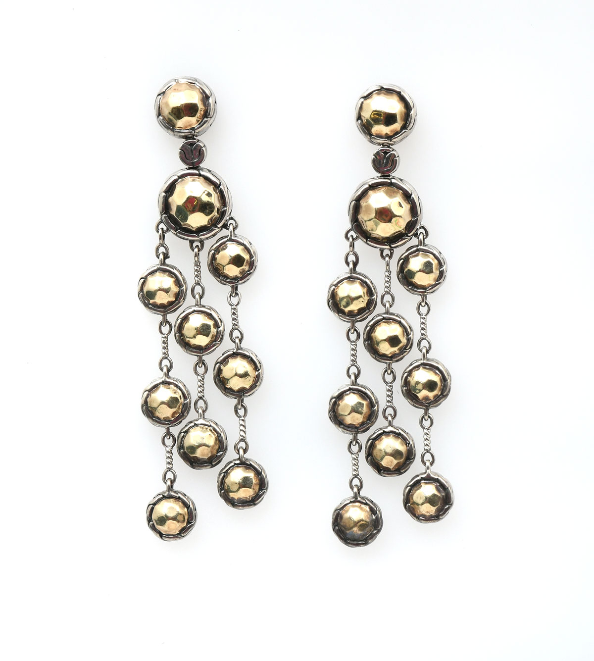 Appraisal: JOHN HARDY K STERLING DANGLE EARRINGS These fun K sterling