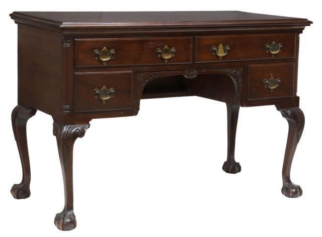 Appraisal: Chippendale style mahogany lowboy early th c four drawers with