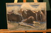 Appraisal: OOB- STUDY OF WAVES CRASHING ON ROCKS BY FREDERICK FRYE