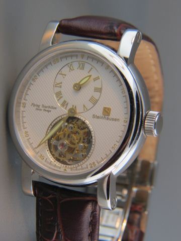 Appraisal: Steinhausen Man's Wristwatch Flying Tourbillon model open escapement and view