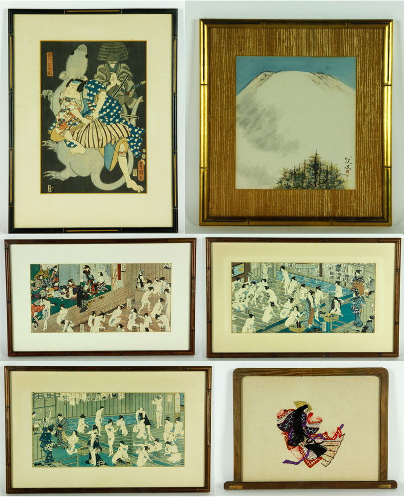 Appraisal: - Group of Japanese Artwork Group of Japanese artwork to