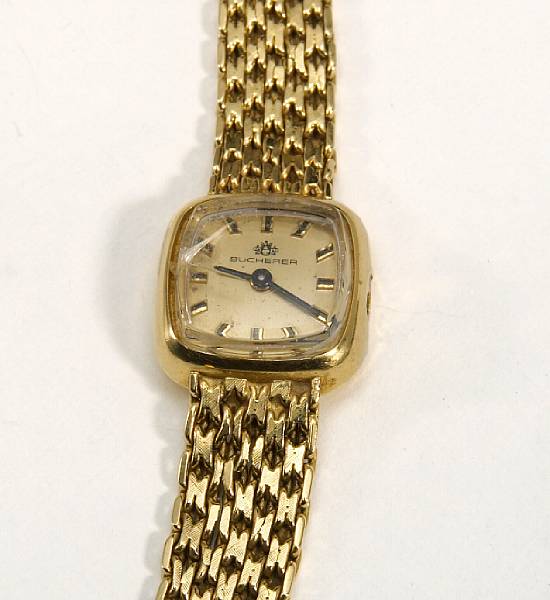 Appraisal: A Bucherer lady's k gold wristwatch overall length in