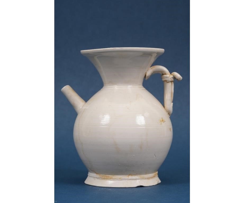 Appraisal: Chinese white glaze porcelain pitcher probably Song Dynasty h x