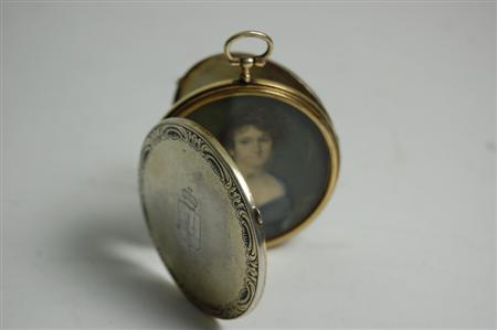 Appraisal: An early th century continental silver gilt double locket of