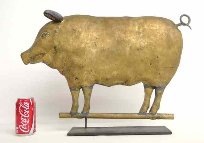 Appraisal: Full bodied Pig weathervane having zinc ears and tail ''