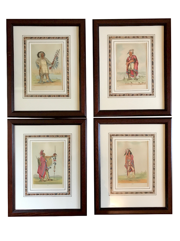 Appraisal: George Catlin Prints George Catlin Set of Four Prints George