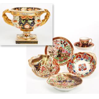 Appraisal: Group English porcelain Imari tablewares Group English porcelain Imari tablewares