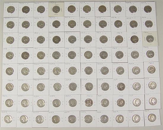 Appraisal: Group of Rolls of Silver Washington Quarters Dates range -