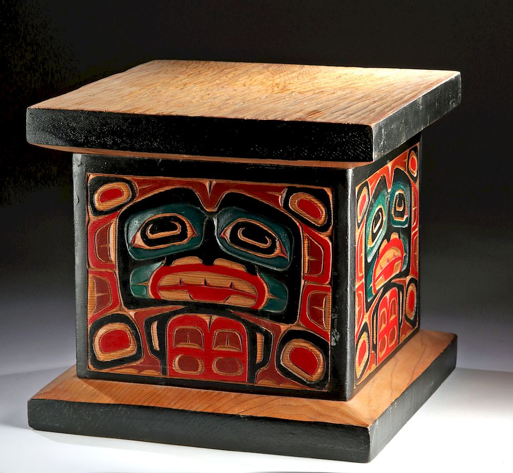 Appraisal: th C Kwakwaka'wakw Wood Box by Sampson Robertson Native American