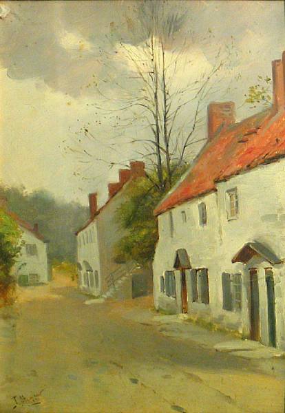 Appraisal: Attributed to John Atkinson British - A village lane signed