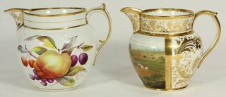 Appraisal: lot of Worcester porcelain cider jug lot of Worcester porcelain