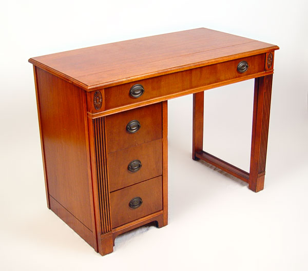 Appraisal: MAHOGANY WATERTOWN SLIDE DESK WITH LEAVES drawer desk and watch