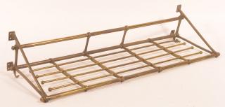 Appraisal: th century brass trolley car luggage rack L- W-