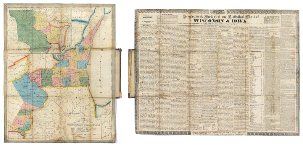 Appraisal: WISCONSIN IOWA Abel Henry Map of the Settled Part of