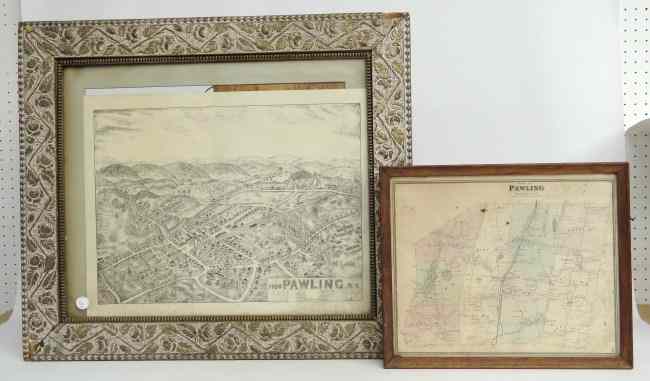 Appraisal: Lot two early Pawling New York maps