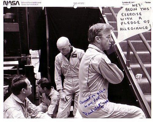 Appraisal: FLOWN Gag Photo A NASA photograph of the STS- crew