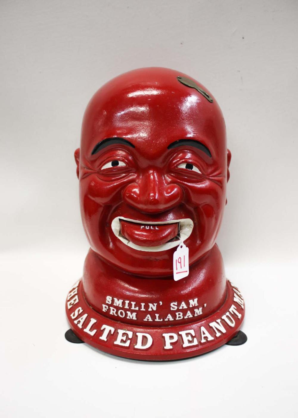 Appraisal: SMILIN' SAM FROM ALABAM' PEANUT VENDING MACHINE table top model