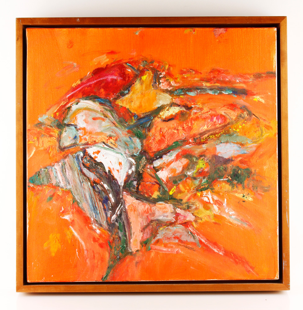 Appraisal: - Chaet Orange Abstract O C Bernard Chaet Orange Abstract