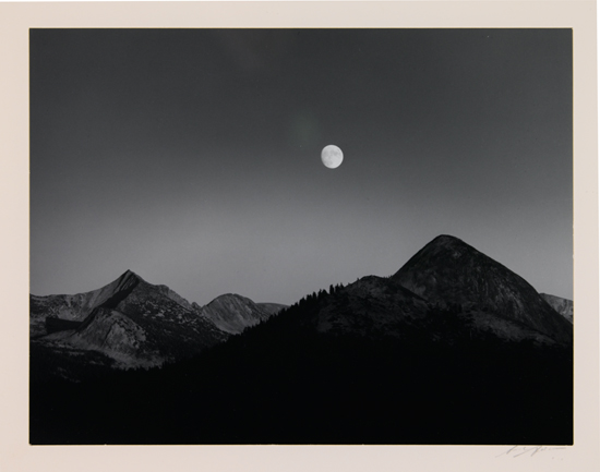 Appraisal: ADAMS ANSEL - Moonrise from Glacier Point Silver print x