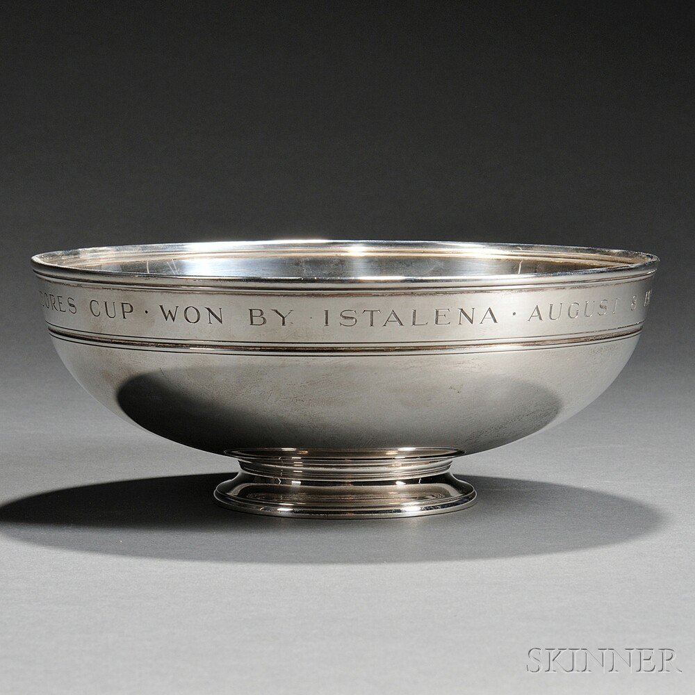 Appraisal: Tiffany Co Sterling Silver American Yacht Club Trophy Bowl New