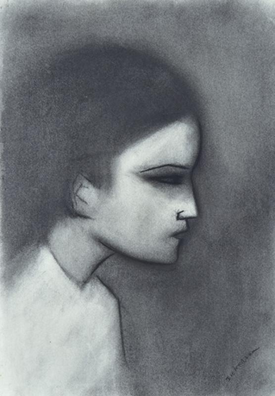 Appraisal: ROBERT DICKERSON born Young Boy charcoal on paper signed lower