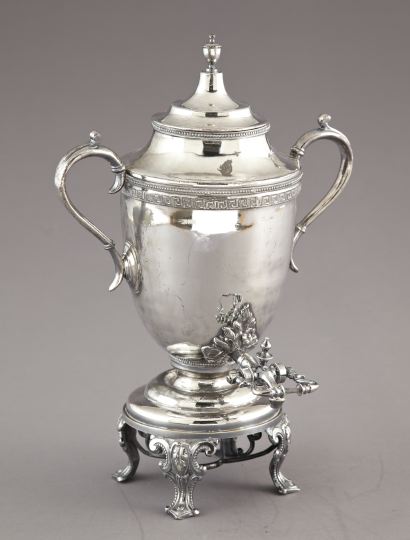 Appraisal: American Silverplate Hot Water Kettle first quarter th century of