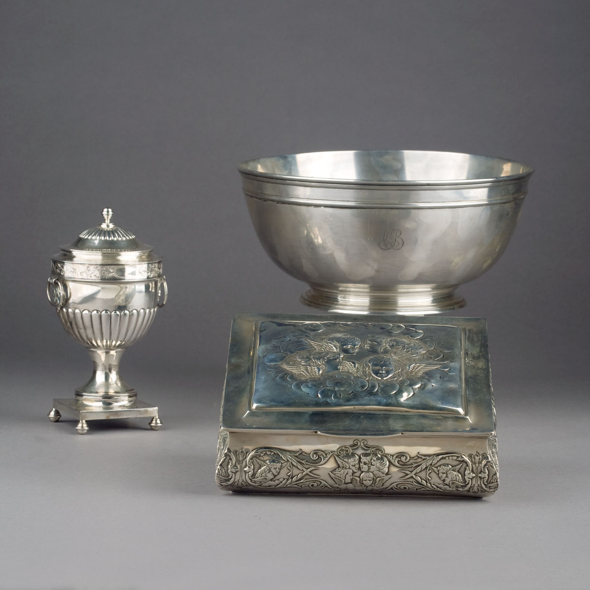 Appraisal: EDWARD VII SILVER BOX H MATTHEWS BIRMINGHAM - Of square