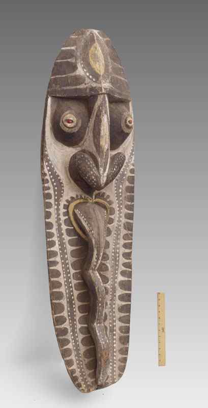 Appraisal: AFRICAN CARVED SEPIK MASK PAPUA NEW GUINEA '' x ''