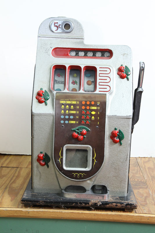 Appraisal: SLOT MACHINE Bell Fruit Gum Nickel slot machine by the