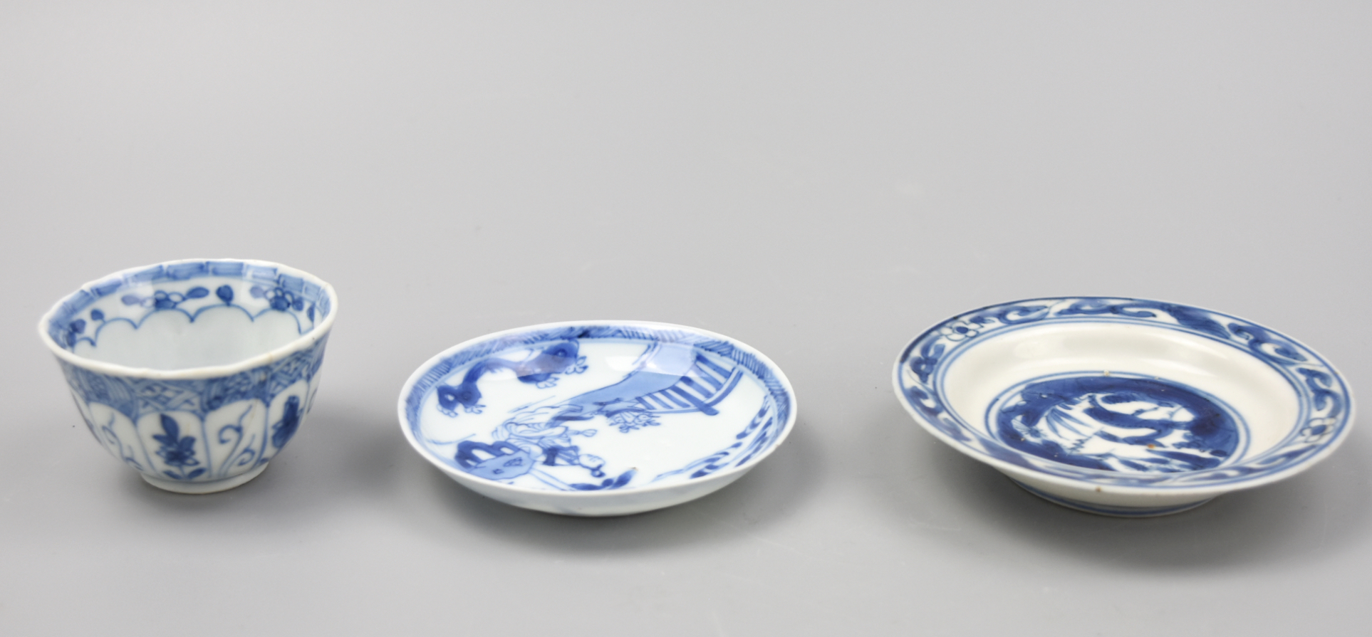 Appraisal: CHINESE B W CUP AND SAUCERS - TH C -