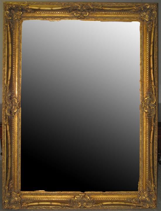 Appraisal: Twentieth century scrolled gilt frame wall mirror h w in