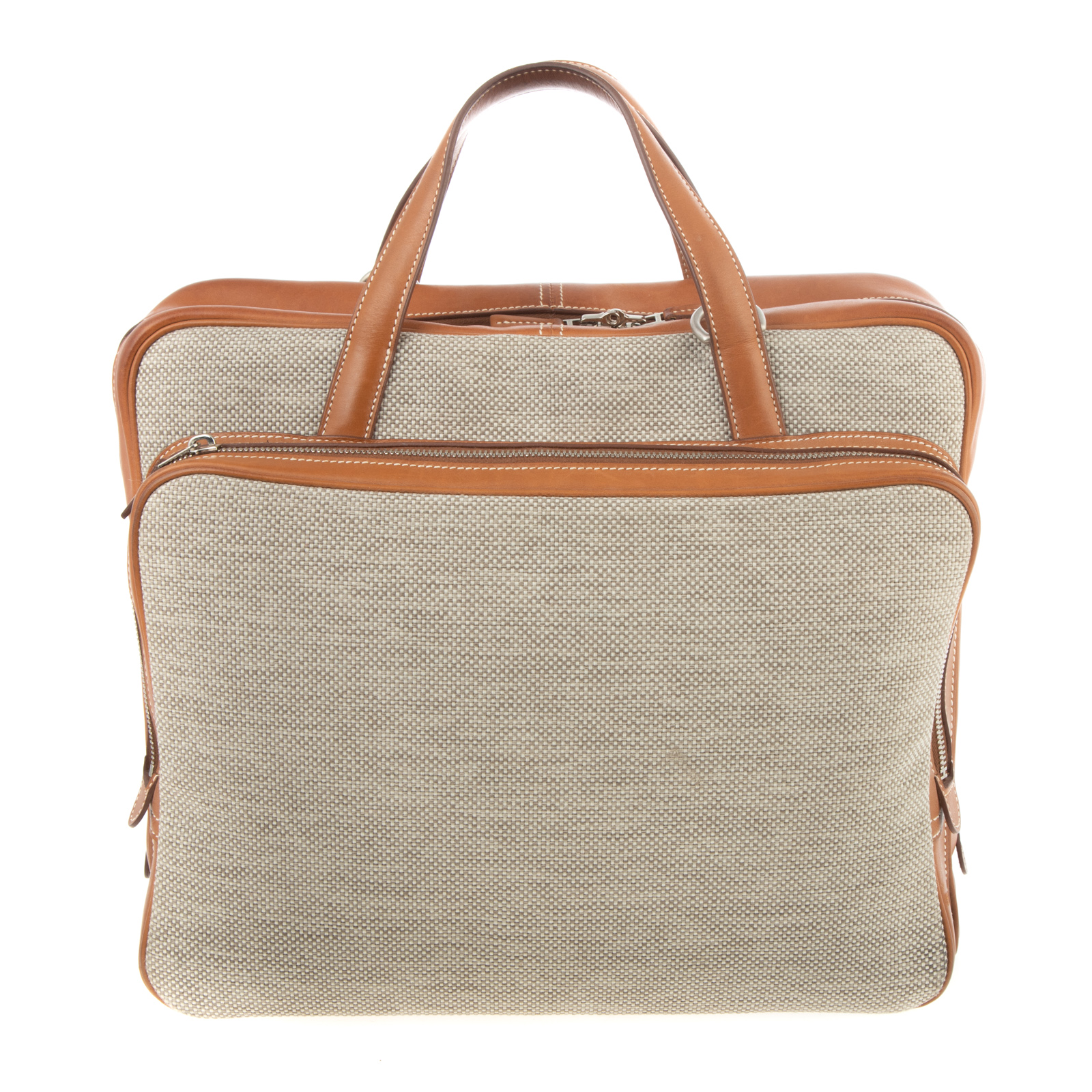 Appraisal: AN HERMES CALECHE-EXPRESS PORTE DOCUMENTS A Toile H canvas Hermes